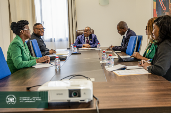 RENCONTRE ENTRE LE MINISTRE DE LA REFORME DE L’ETAT ET DES RELATIONS AVEC LE PARLEMENT ET LE DIRECTEUR GENERAL DE L’AGENCE CONGOLAISE DES SYSTEMES D’INFORMATION (ACSI)