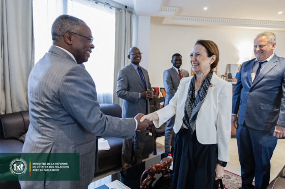 RENCONTRE ENTRE LE MINISTRE DE LA REFORME DE L’ETAT ET DES RELATIONS AVEC LE PARLEMENT ET L’AMBASSADEUR L’UNION EUROPEENNE EN REPUBLIQUE DU CONGO